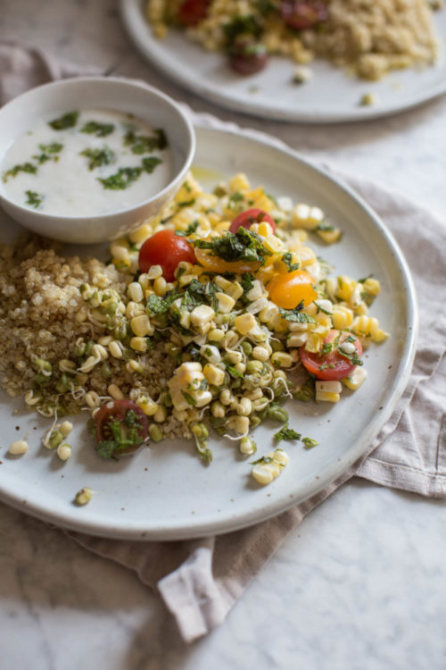 Recipes: Minted Quinoa, Corn & Mung Bean Salad | Vidya Living